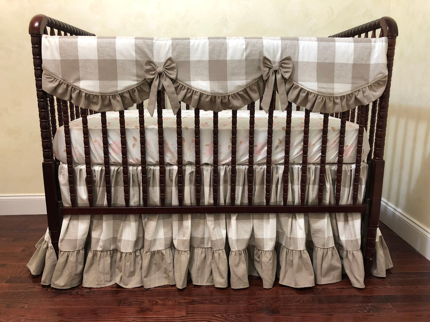 taupe crib bedding