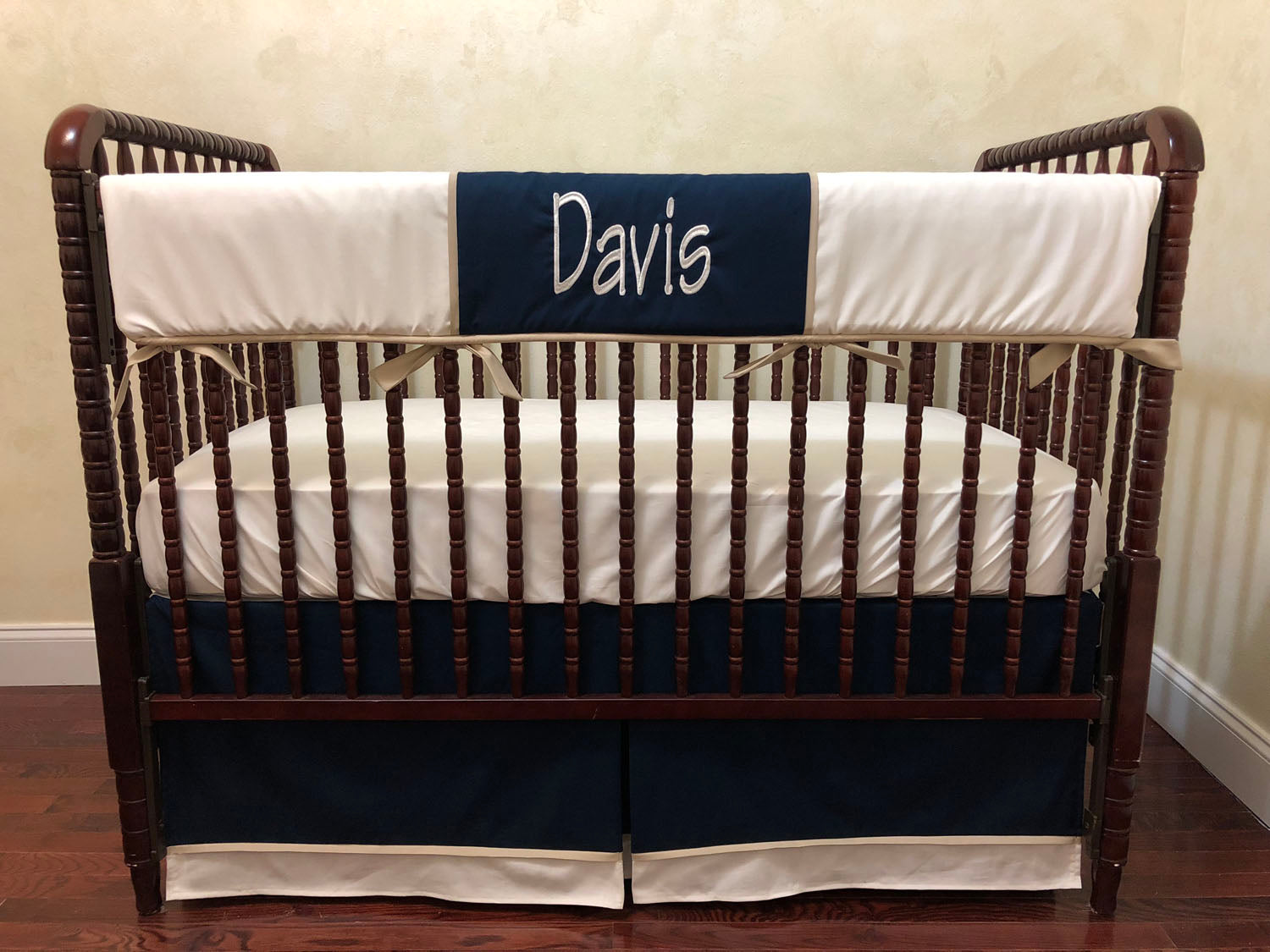 tan crib bedding