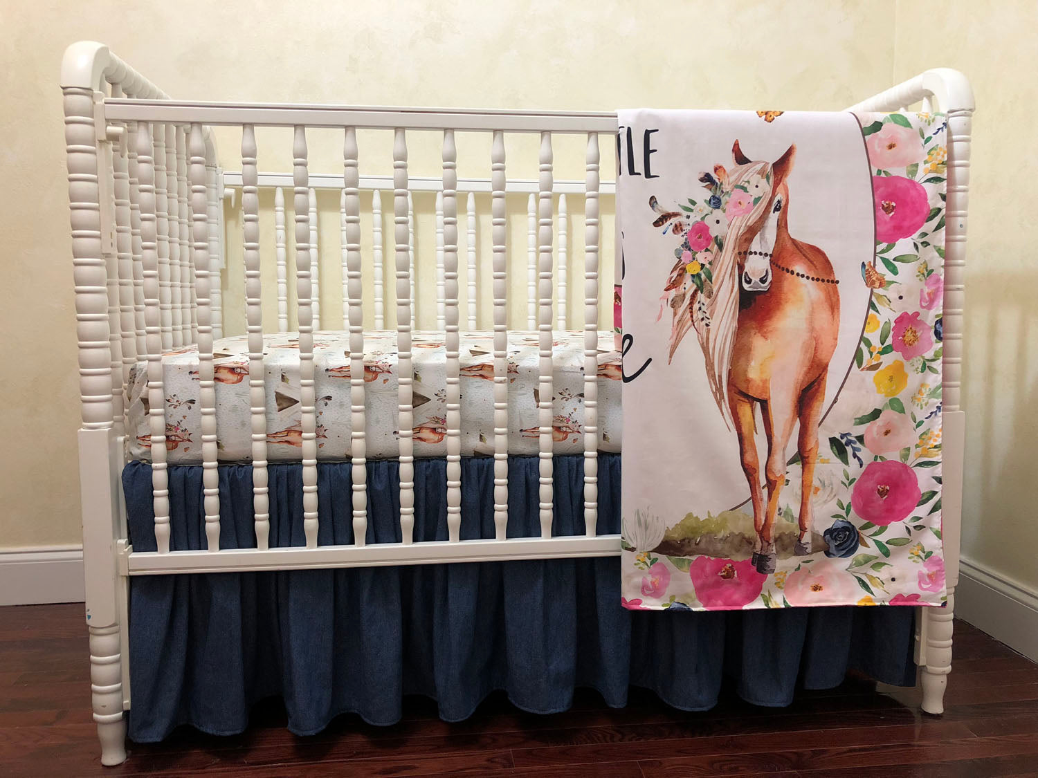 horse crib bedding set