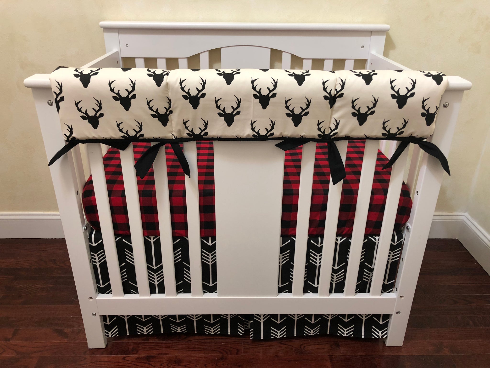 mini crib bedding set boy