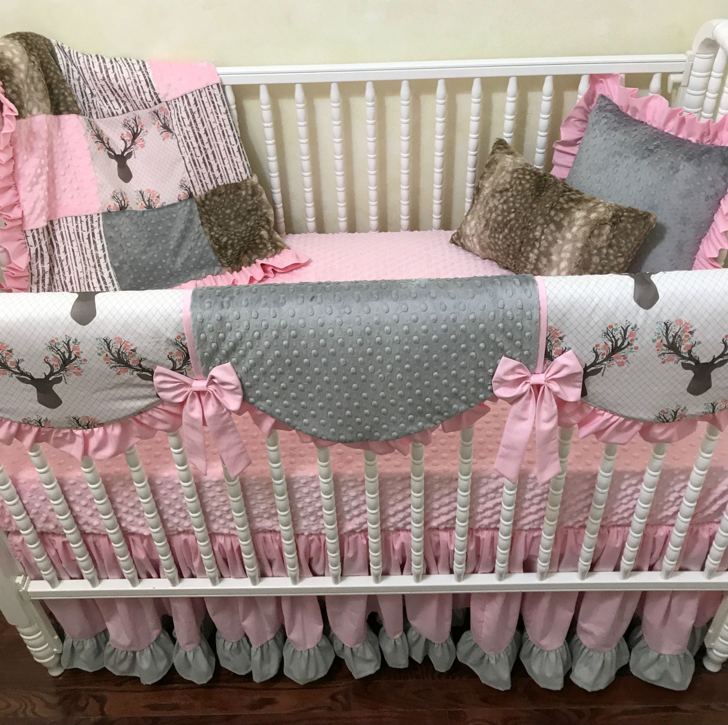 baby girl crib bumper sets