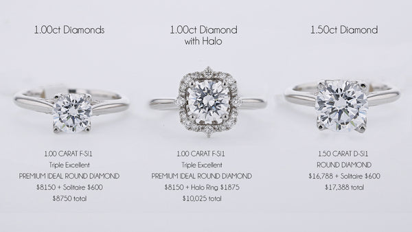 Halo versus non Halo engagement rings