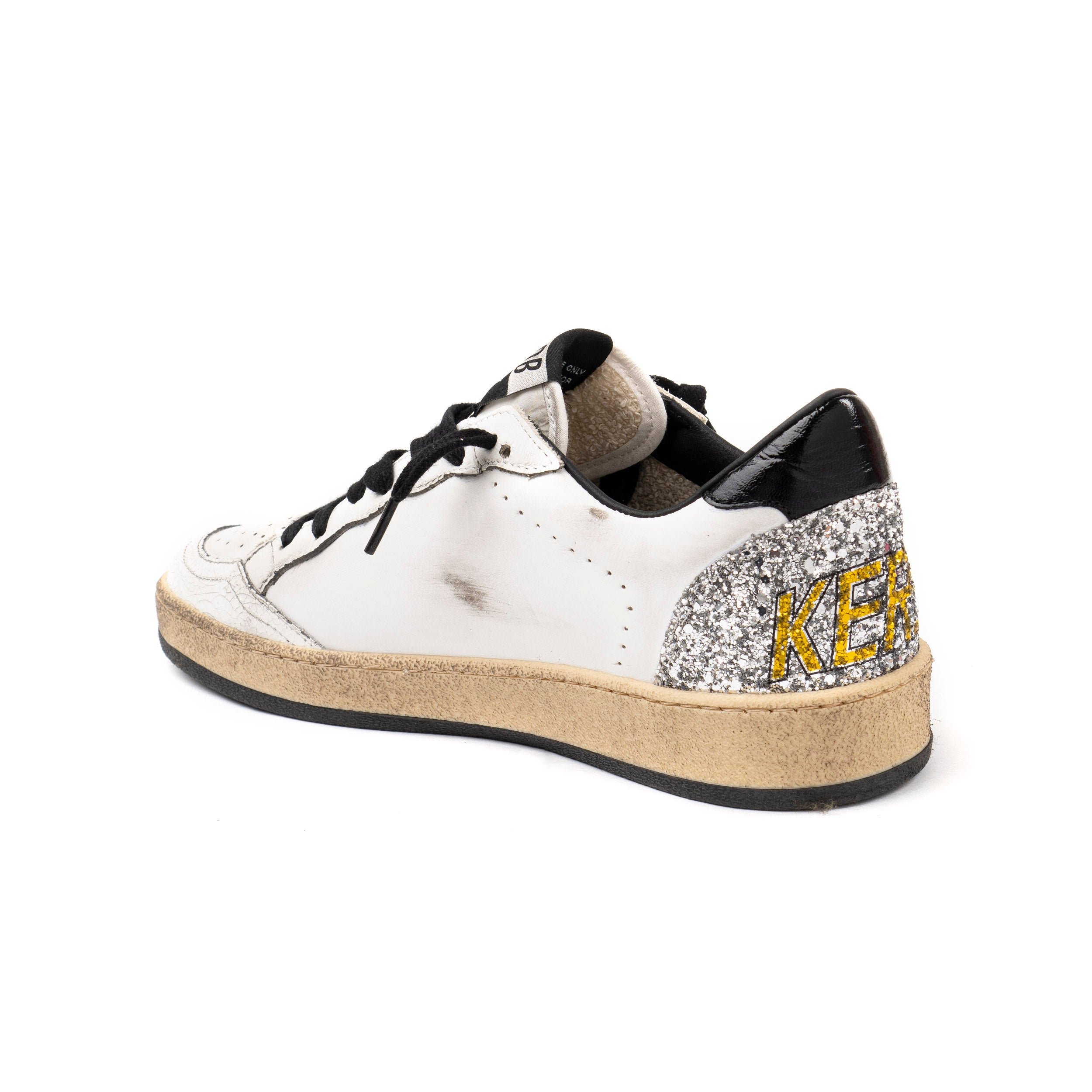 Ball Cracked Shiny Star Glitter Sneakers