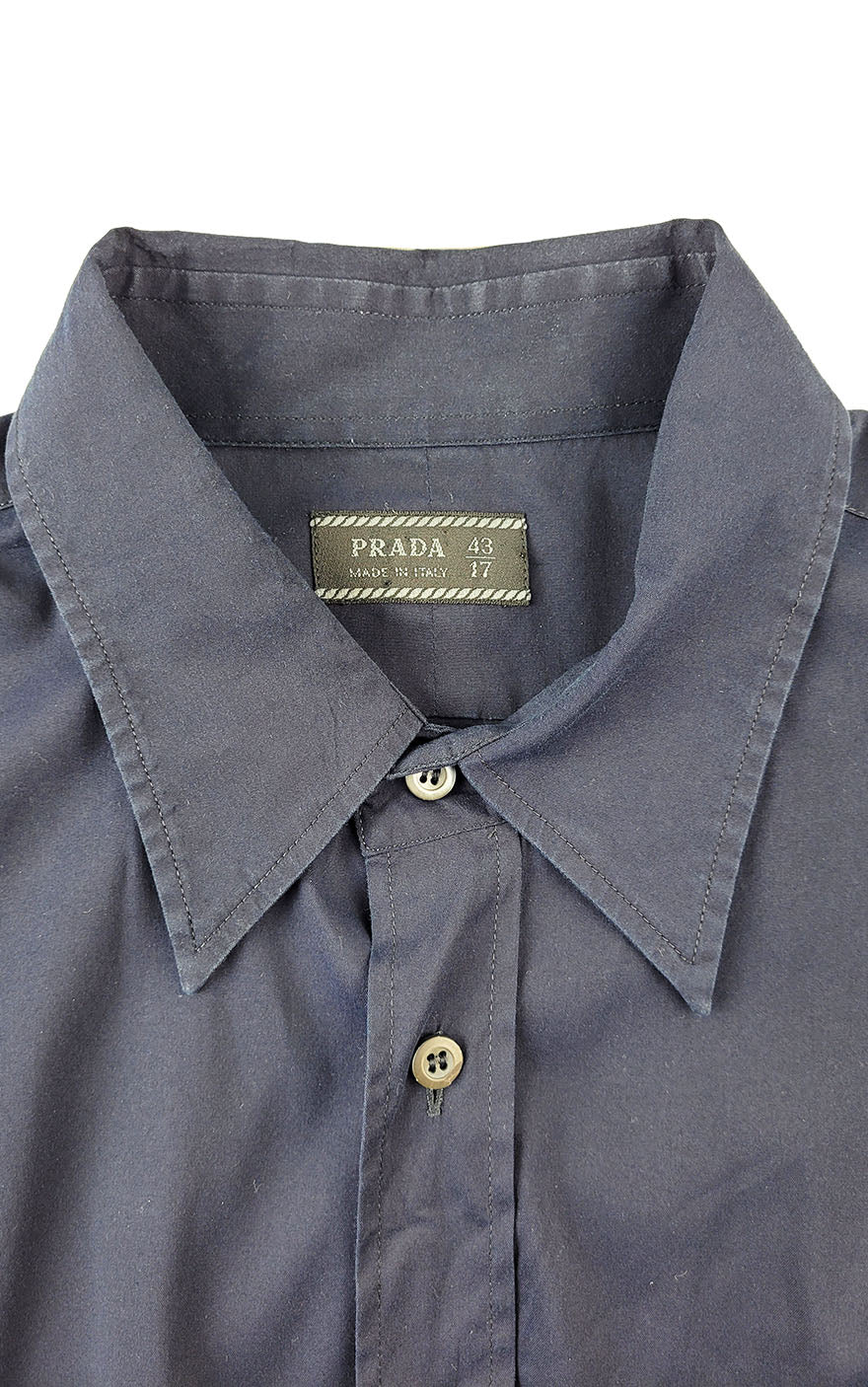 Vintage Midnight Blue PRADA Button Up Shirt – 8th & Main