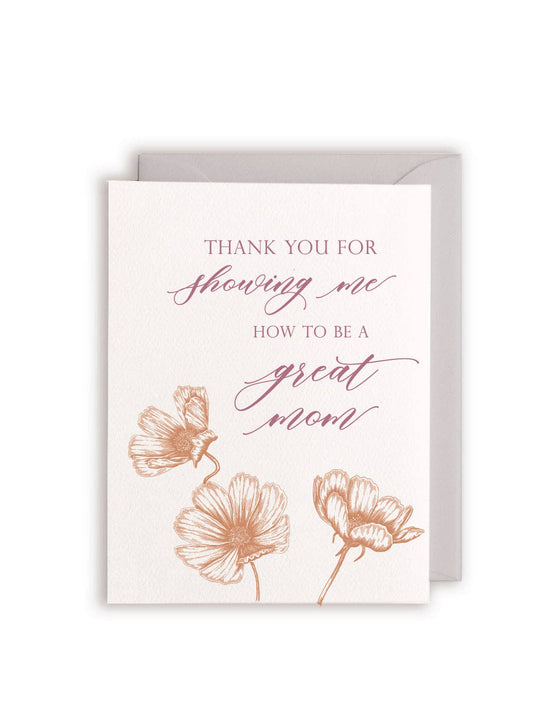 Love You Floral Letterpress Greeting Card – Rust Belt Love