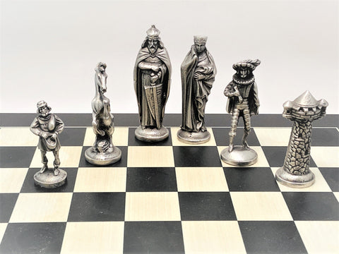 Medieval Chess Set the Normans Chess Set Gold and Silver 