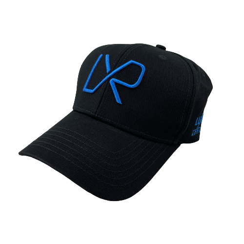 black and blue baseball hat