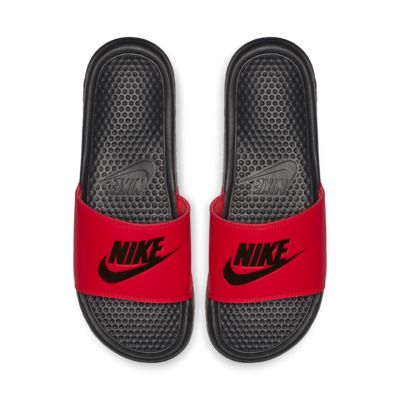 nike benassi black and red