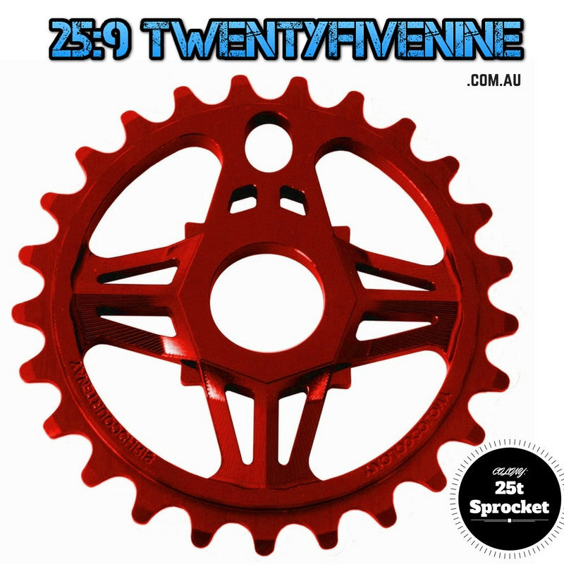 red bmx sprocket