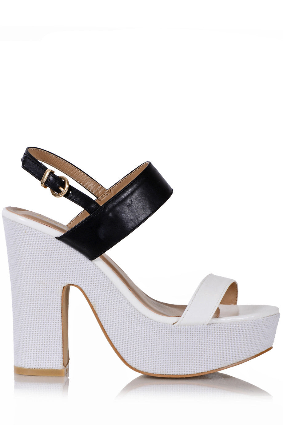 FRANCESCO MILANO CARINA Black White Heeled Sandals – PRET-A-BEAUTE