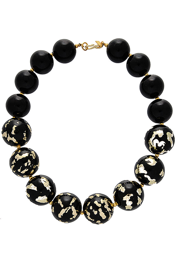 KENNETH JAY LANE Gold Scraped Large Beads Necklace – PRET-A-BEAUTE