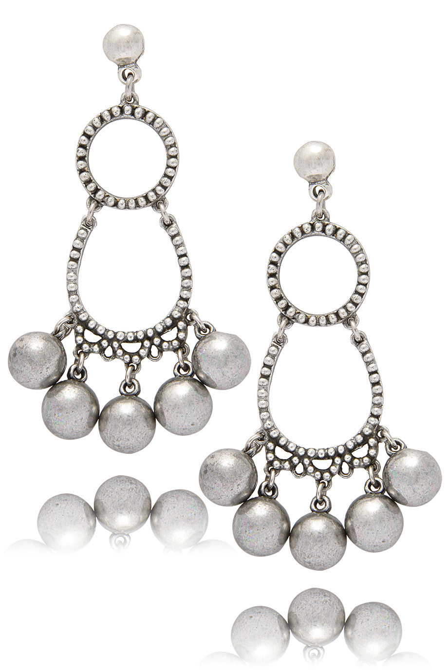 PHILIPPE AUDIBERT JUNIVIA Silver Beads Earrings – PRET-A-BEAUTE