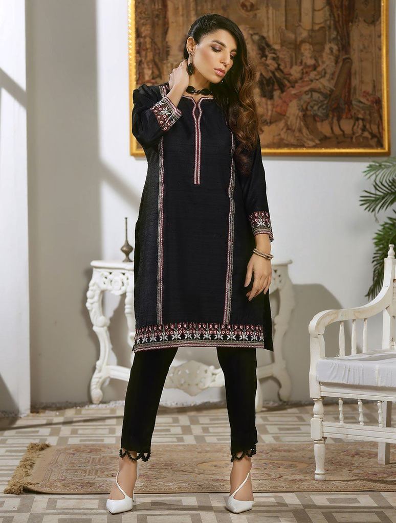 Luxury Embroidered Silk Pret Kurti KLS-57 Khas Stores