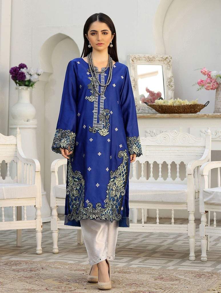 Luxury Embroidered Velvet Pret Kurti ER-144 Khas Stores