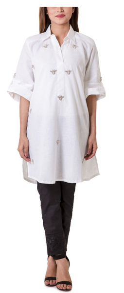 how to style white kurti