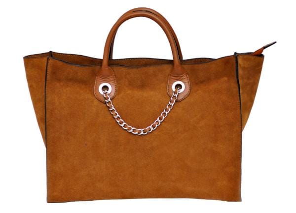 tan suede tote bag