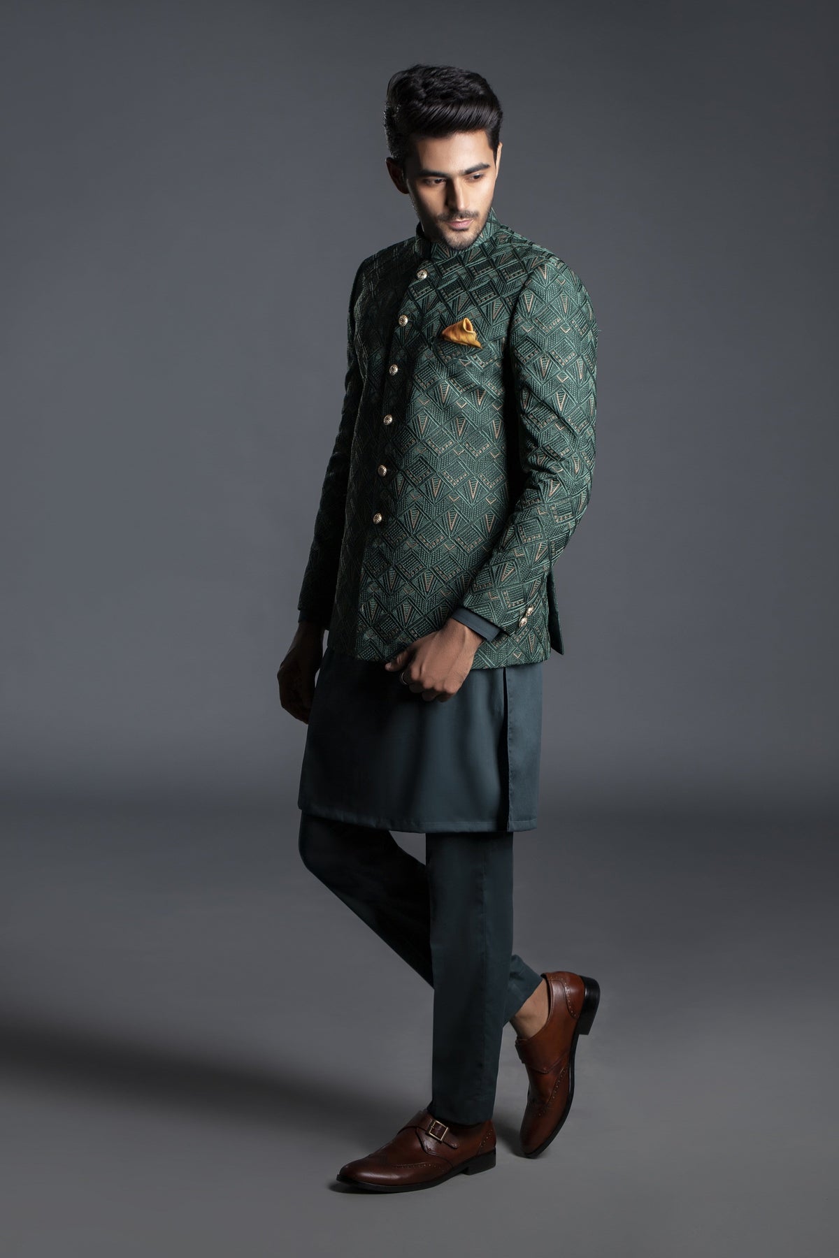 bottle green prince coat