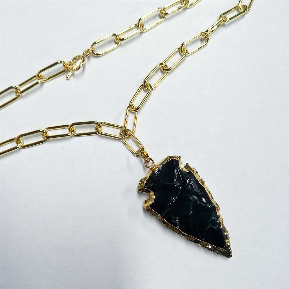 gold obsidian necklace