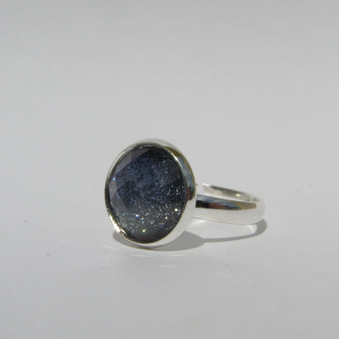 Small Glittery Faceted Ring 12mm - Glam Geek
