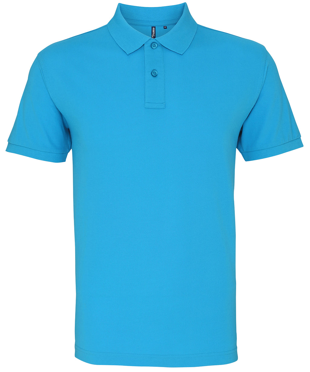 Mens Plain Short Sleeve Polo Shirt - Turquoise – Harrington Jacket Store