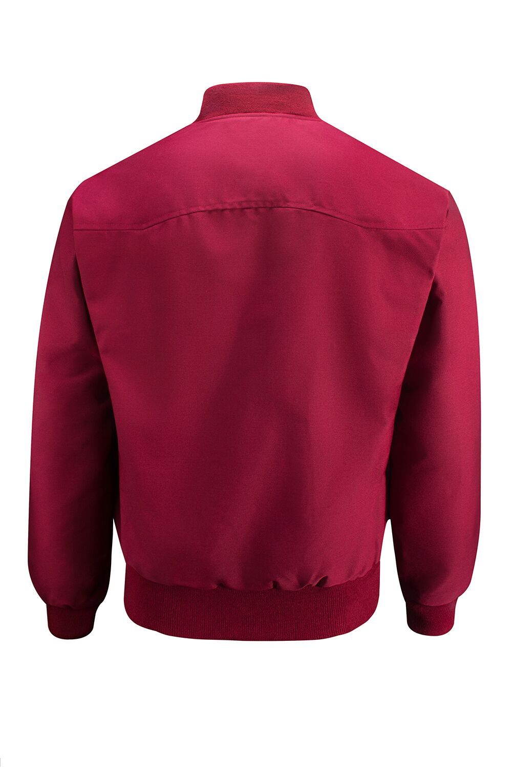 Download Mens Harrington Jacket with Ribbed Collar - Burgundy ...