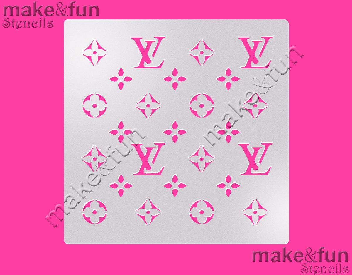 LV cake stencil Louis Vuitton stencil LV cupcakes LV cookies Set of 2 Free  worldwide shipping