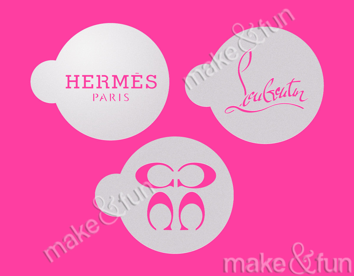 3 pcs Designer Cookie Stencils, Cake stencil, Fashion & Luxury