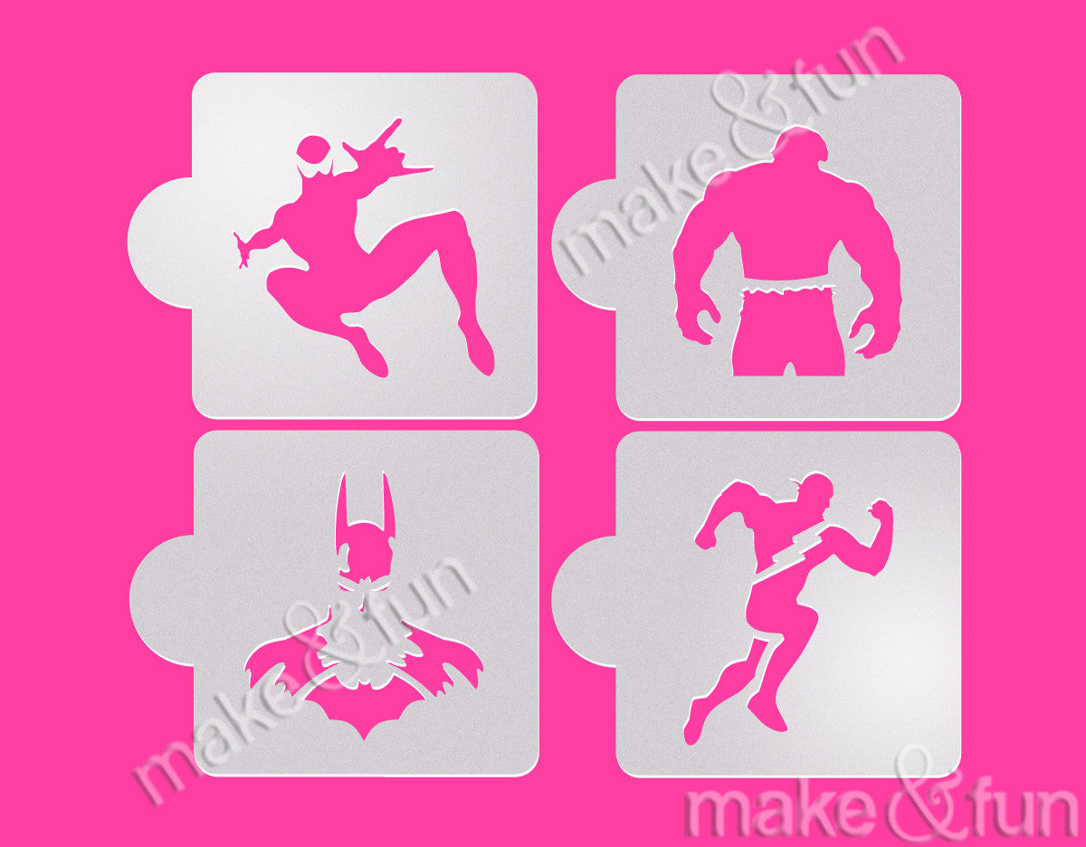 3 pcs Designer Cookie Stencils, Cake stencil, 3 Stück Designer Schablon