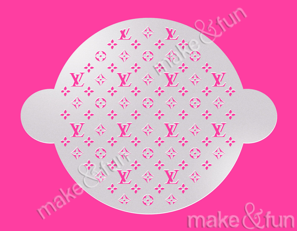 Louis Vuitton stencil LV cupcakes LV cookies Free worldwide shipping