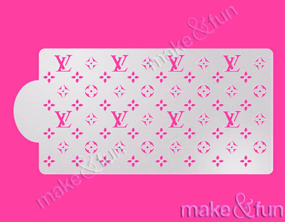 LV stencil Louis Vuitton stencil LV cupcakes LV cookies Set of 2 Free  worldwide shipping