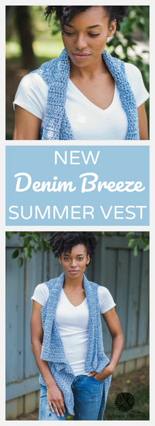 Denim Breeze Vest TL Yarn Crafts Crochet Pattern on Pinterest