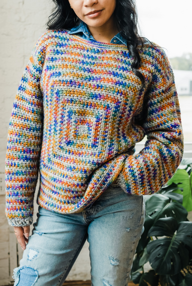 Crochet Kit - Joan Granny Sweater – Lion Brand Yarn
