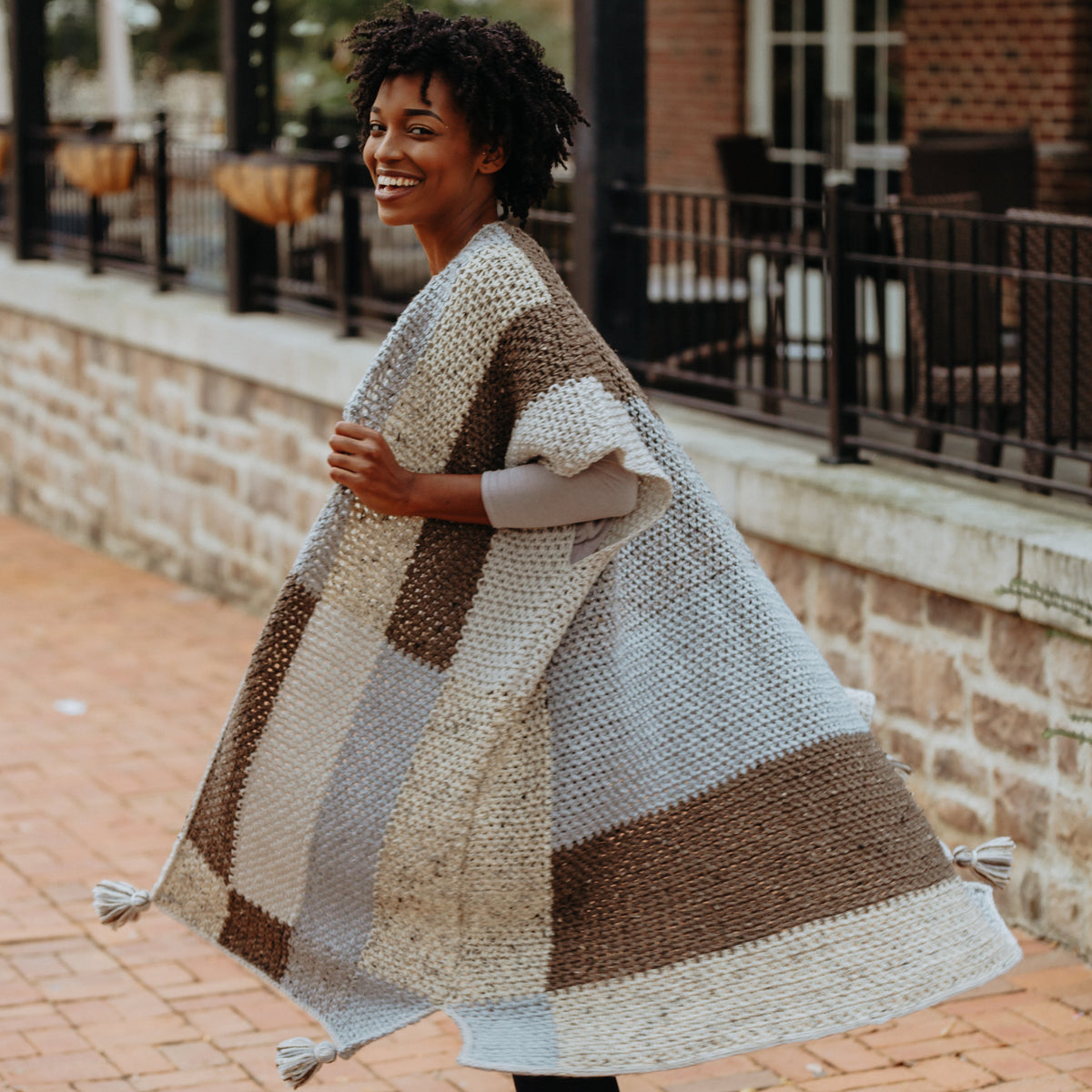 Quinn Blanket, a free crochet patchwork baby blanket pattern - TL