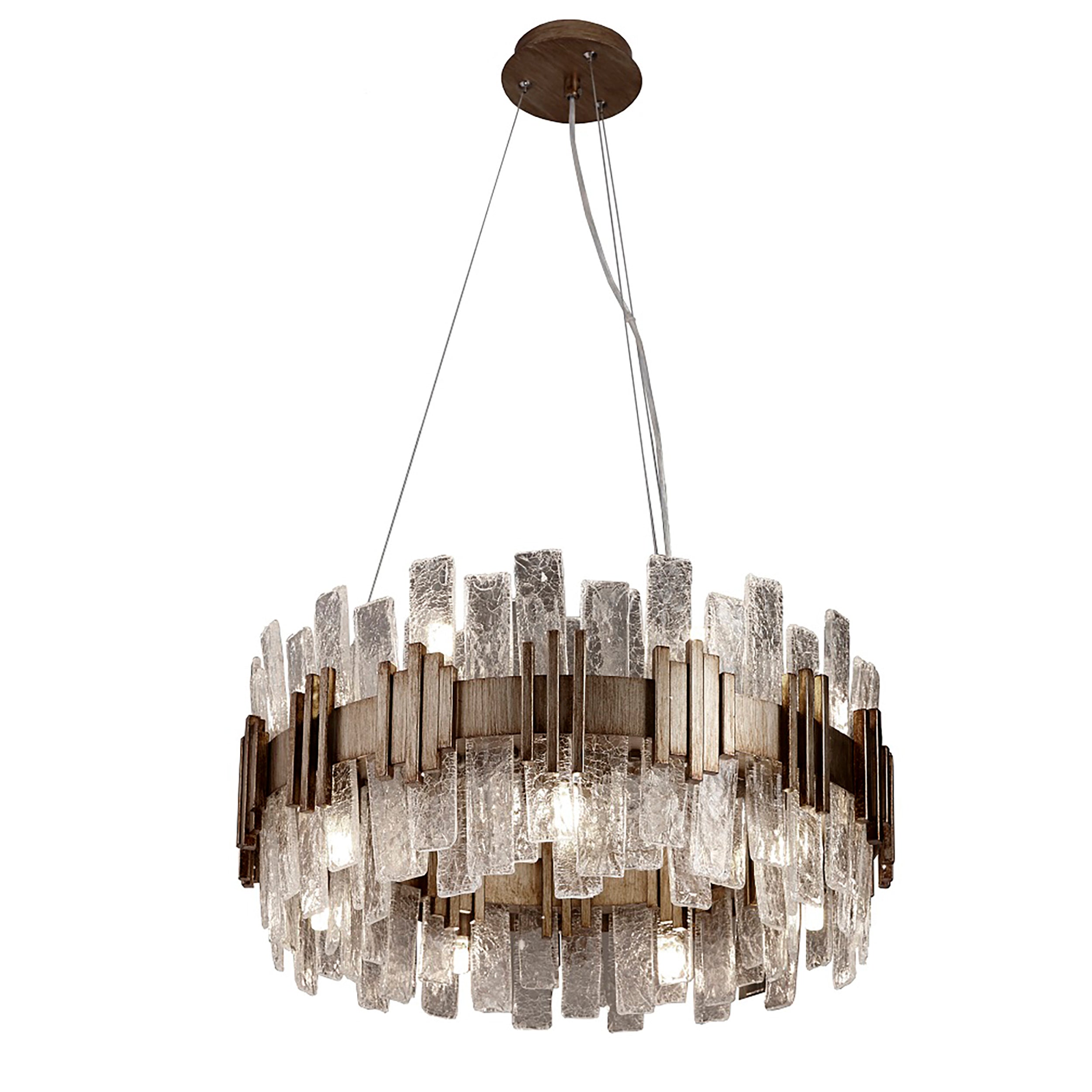 RV Astley Saiph Medium Gold and Glass Chandelier 50290 – Swealthy