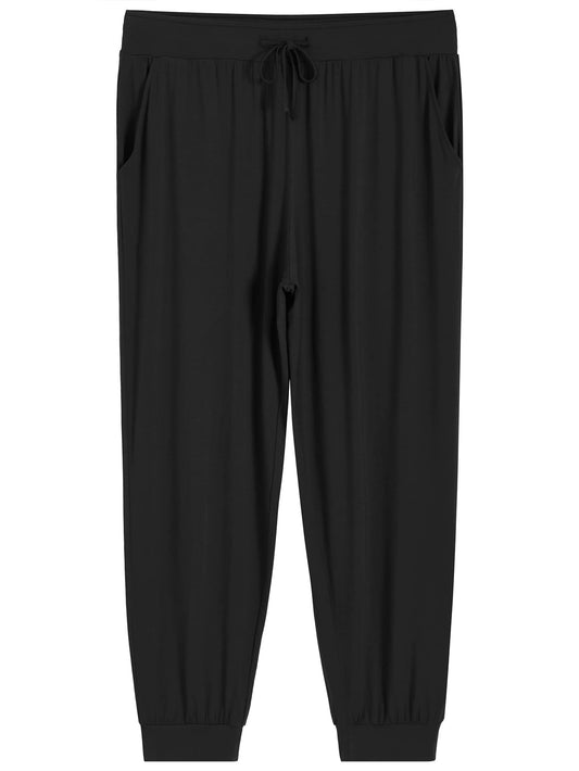 Women's Comfy Loose Palazzo Lounge Pajama Bottoms Pants - Black -  CH189OWH6UG