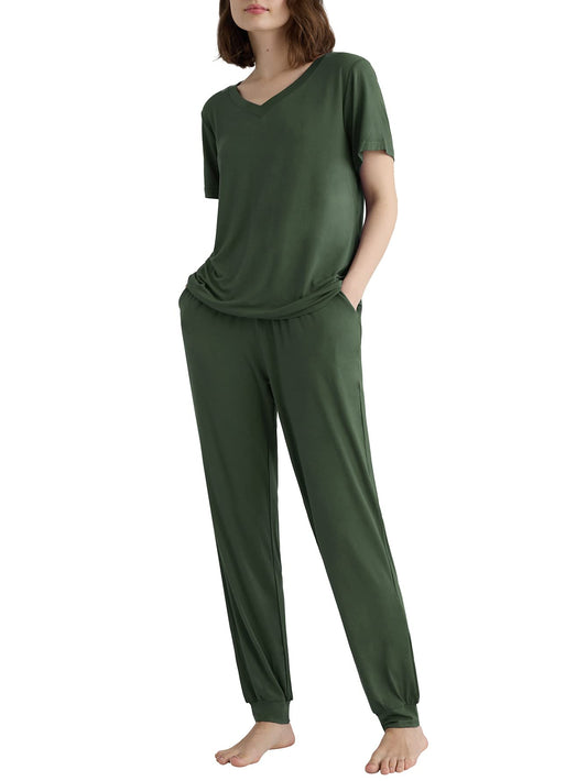 Latuza Women's Bamboo Viscose Capri Lounge Pajama Set : :  Clothing, Shoes & Accessories