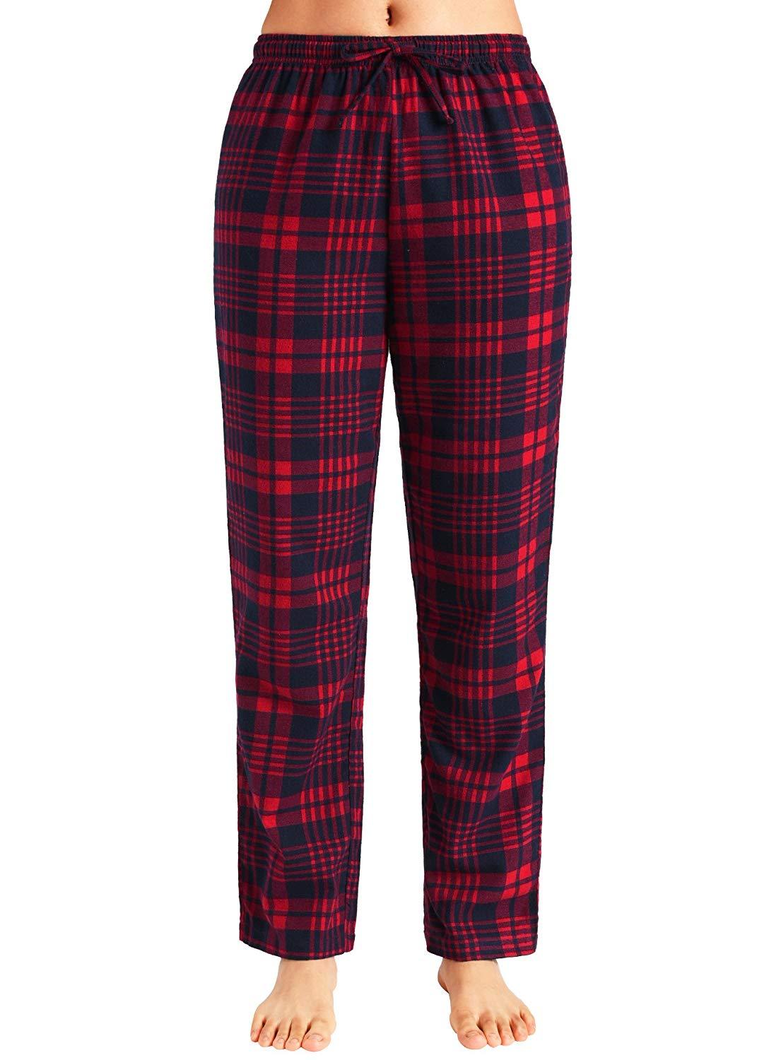Women’s Pajama Pants Cotton Lounge Pants Plaid PJs Bottoms – Latuza