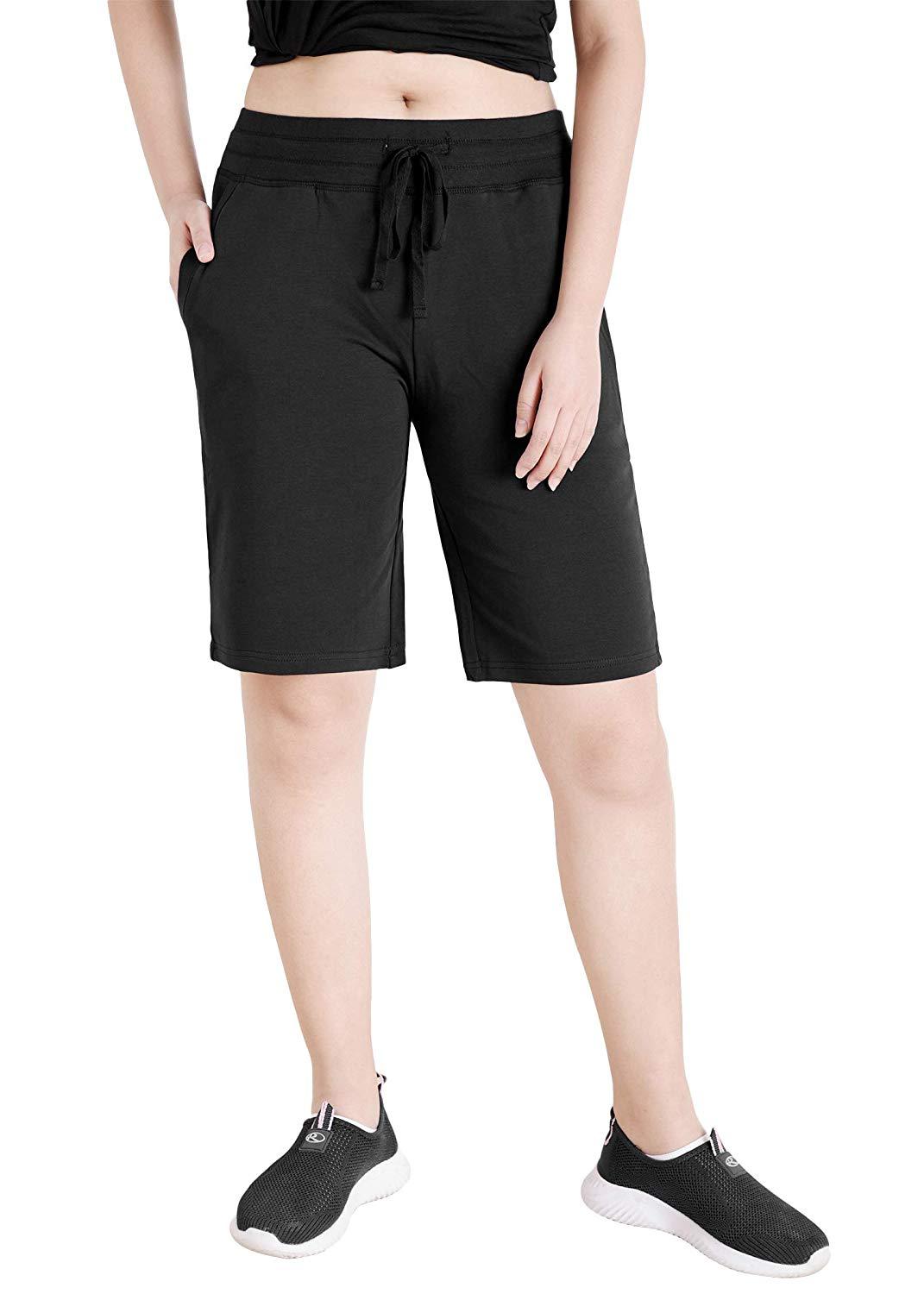 women's jersey shorts with pockets