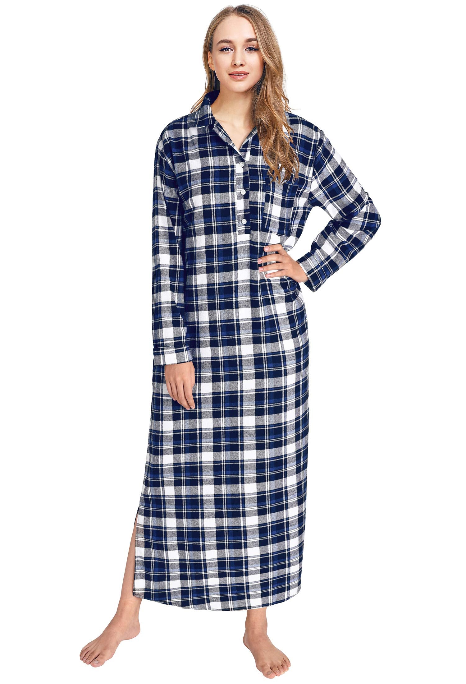 floor length flannel nightgowns