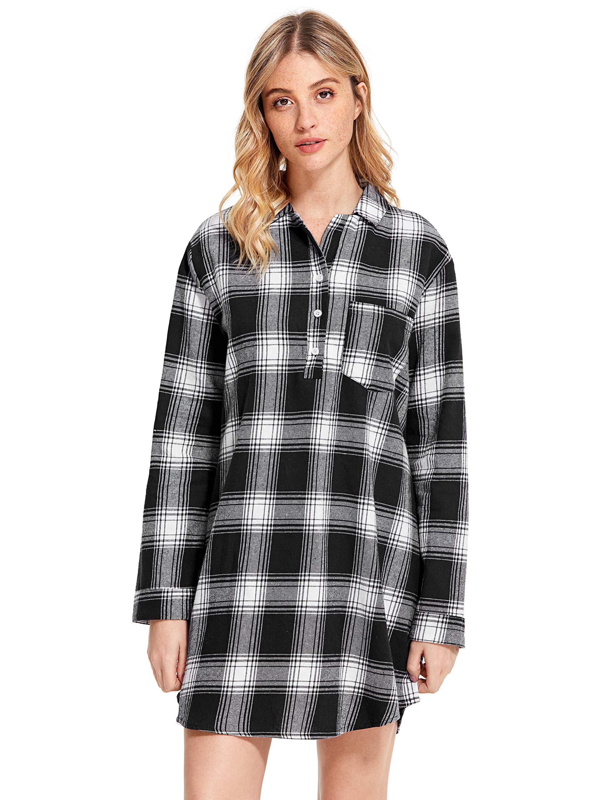 long flannel night gown