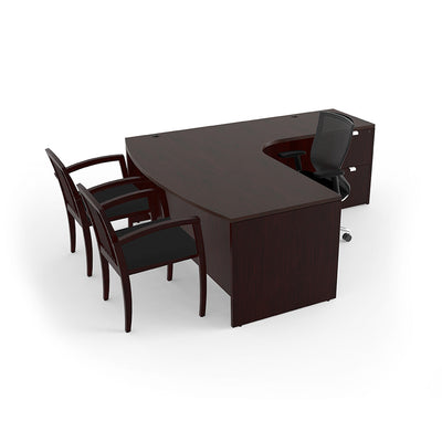 Jade L Shaped Bow Front Desk Office 1010