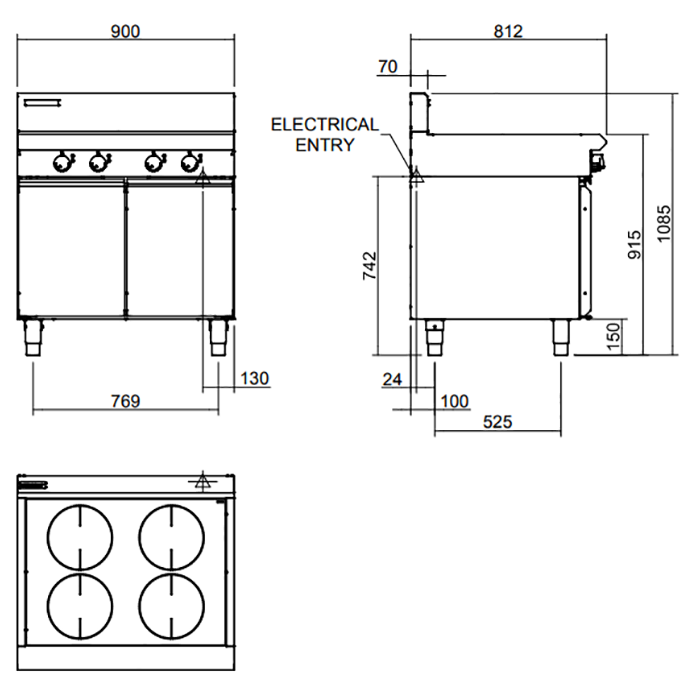 Blue Seal In514 Cb 900mm Induction Cooktop Gardiff Catering