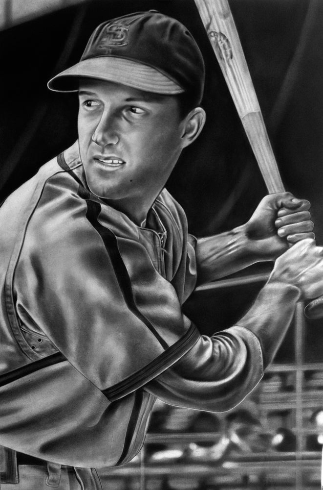 Charcoal Drawing of a Large Portrait - Roberto Clemente 