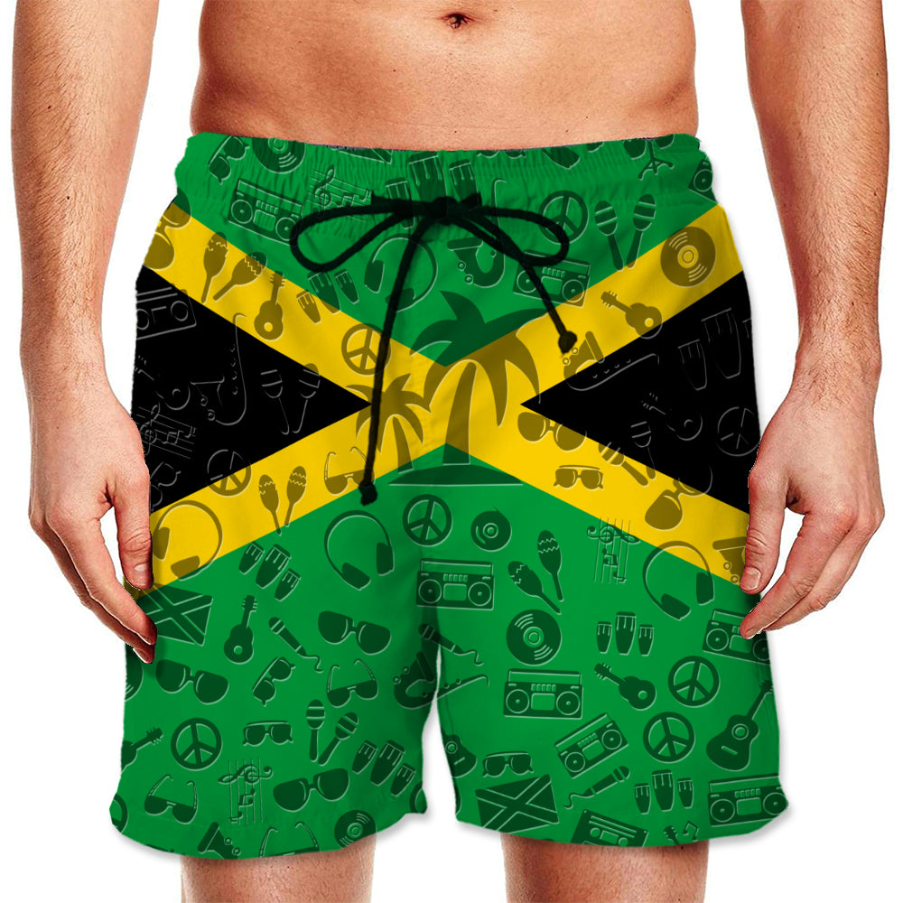 Jamaica Men Beach Shorts With Symbols On Flag Teezalo Reviews On Judge Me