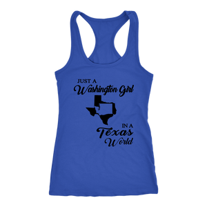 Just A Washington Girl In A Texas World T Shirt - T-shirt Teezalo