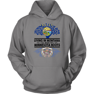 Living In Montana With Minnesota Roots T Shirt - T-shirt Teezalo