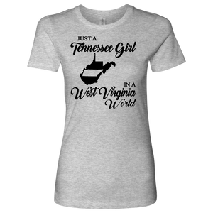 Just A Tennessee Girl In A West Virginia World T Shirt - T-shirt Teezalo