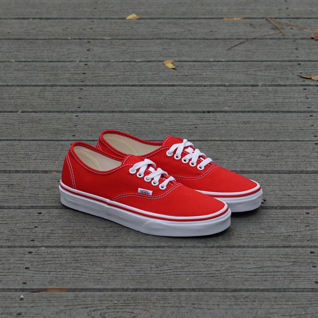 red and white classic vans