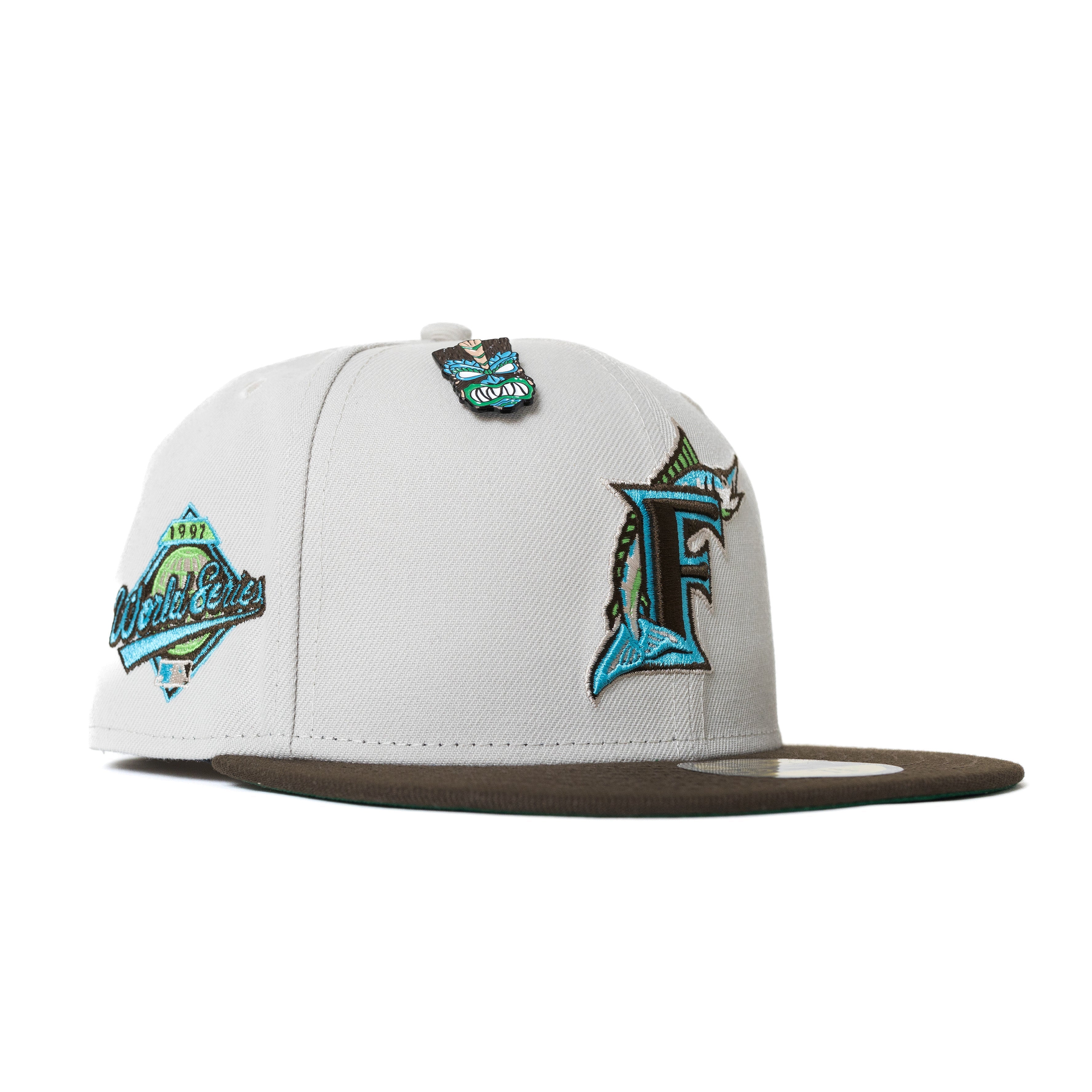 Fresh Rags x New Era 59FIFTY Florida Marlins 10th Anniversary Side Patch Sand UV Spring Break Pack 7 7/8 / Chrome/Blu/Sand Tint / 5950 Fitted