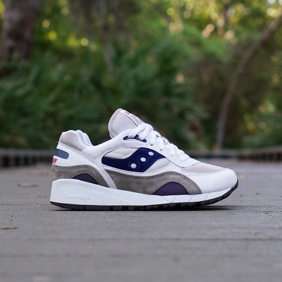 saucony shadow 6000 white grey navy